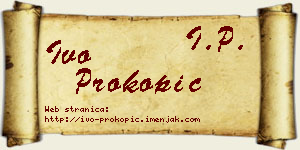 Ivo Prokopić vizit kartica